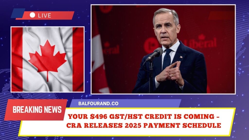 Your $496 GST/HST Credit Is Coming – CRA Releases 2025 Payment Schedule